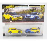 1/64 MATTEL HOT WHEELS - HONDA - SET 2X 1999 Civic Type R (EK9) HBL96-979R-JBL00