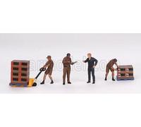1/64 MINI-GT - FIGURES - SET 4X UPS DRIVERS AND WORKERS MGTAC30