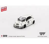 1/64 MINI-GT MGT00809-L FIAT 595 Abarth LB Works Abas Works 2024 Gara white