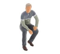 1/64 Miniatura Posizione Seduta Persona Scenario Diorama Giocattolo Gruppo Nero