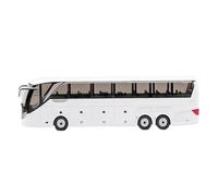 1:64 Per Autobus Turistico Modello Di Auto In Lega Modello Di Auto In Scala Modello Di Autobus Classico Alla Moda(White)