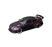 1:64 Per BMW G82 M4 Wide Body Modello Di Auto In Lega Ornamenti Scena Di Strada Collezione Hobby Veicolo Da Collezione(Purple)