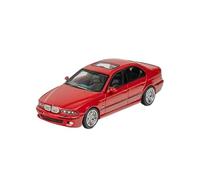 1:64 Per BMW M5 E39 Sedan Simulazione Modello Di Auto In Lega Decorazione Per La Casa Ornamenti In Metallo Macchinine Mini Auto(Red)