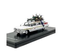 1:64 Per Cadillac Miller Ecto-1 Ghost Hunter Auto Die-cast Modello Auto Bianca Da Collezione Per Adulti Veicolo Da Collezione