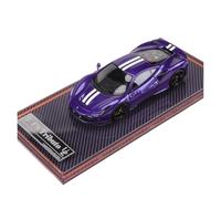 1:64 Per Ferrari F8 Tributo Modello Di Auto In Resina Decorazione Per La Casa Ornamenti Macchinine Mini Auto(Purple)
