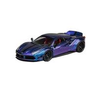 1:64 Per La Collezione Di Modelli Di Auto In Lega Viola Modificate Con Carrozzeria Larga Ferrari LBWK488 Decorativi Da Collezione