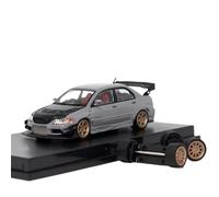 1 64 Per Lancer EvoIX Widebody Diecast Model Car Modello di auto finito Modello di auto in lega statica(B)