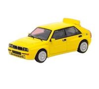 1 64 Per Lancia Delta Modello Di Auto In Lega Gialla, Statico Da Collezione Per Appassionati Di Auto E Bambini. Macchinine Mini Auto
