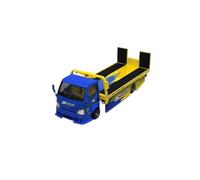 1:64 Per Martini Spoon H300 Juego De Remolque De Transporte Plano Simulazione Statica Modello Di Auto Macchinine Mini Auto(Blue)
