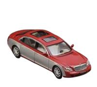 1 64 Per Maybach Rosso E Grigio Duplex Lega Verniciata Auto Esposizione Statica Per Uso Collezionista Giocattoli Metal Vehicles non RC