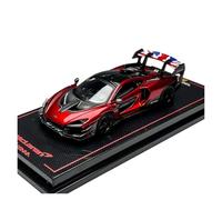 1:64 Per McLaren Senna GTR Modello Di Auto Commemorativa In Lega Pressofusa In Metallo Rosso In Piccola Scala Decorativi Da Collezione(Red)