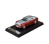 1:64 Per Modello Di Auto In Lega Rolls-Royce Phantom COUPE RR Rossa E Argento Versione A Due Porte Veicolo Da Collezione(Red)