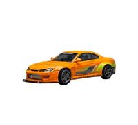 1:64 Per Nissan Silvia S15 Alettone Posteriore Alto Rocket Rabbit Modificato Modello Auto In Lega Ornamenti Per La Casa Decorativi Da Collezione(Orange)