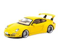 1 64 Per Porsche RWB Modello Di Auto In Lega Verniciata Gialla, Esposizione Statica Per Articolo Da Collezione Giocattoli Metal Vehicles non RC