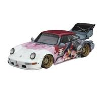 1 64 Per Porsche Wide Body Conversion High Rear Wing Modelli Di Auto In Lega Esposizione Statica Per Collezione Giocattoli Metal Vehicles non RC