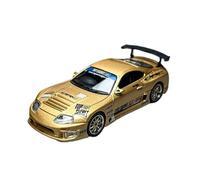 1:64 Per Toyota Supra A80 Top Secret Modello Auto In Lega Dorata Sabbia Decorazione Da Tavolo Veicolo In Piccola Scala Decorativi Da Collezione