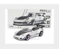 1:64 POP-RACE-LIMITED Porsche 911 997 Rwb Coupe 2007 Silver Black PR640130