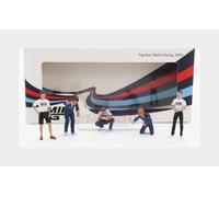 1:64 TRUESCALE Figures Set 5X Mechanics Team Martini Racing White Blue MGTAC24