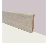 €1,69 - BATTISCOPA ZOCCOLINO in FIBRA DI LEGNO 60x15 Vari decori, Parquet, Laminati, SPC, LVT (prezzo al metro) - ROVERE SBIANCATO