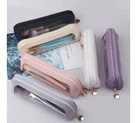 1/7 pezzi Borsa da viaggio portatile per il trucco, porta pennelli da trucco con finestra trasparente e chiusura lampo, adatta per conservare cosmetici e prodotti per la cura della pelle, per palestra