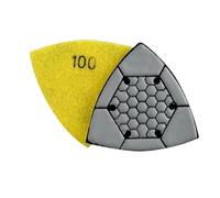 1/7 pezzi di tampone abrasivo triangolare da 90 mm, tampone di lucidatura a secco diamantato, carta vetrata for utensili da restauro, tamponi abrasivi oscillanti multifunzione(100 grit 1PCS)
