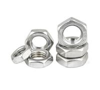 1~7 pezzi M10 M14 M16 M18 M20 304 Dadi esagonali sottili con filettatura inversa in acciaio inossidabile Dadi esagonali sottili con filettatura sinistra a passo fine(M18x1X9mm(2PCS))