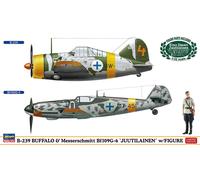 1:72 HASEGAWA B-239 Bufallo & Messerschmitt Bf109G-6, Juutilaine Kit HA02439