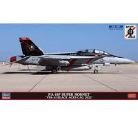 Fa-18f Super Hornet, Vfa 41 Black Aces Cag 1:72 Plastic Model Kit HASEGAWA