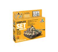 Italeri King Tiger 72005 1:72 - Set completo per modellismo, modellismo, costruzione, hobby, incollaggio, kit in plastica, accessori inclusi