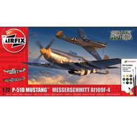 1/72 Kit Airfix P-51D Mustang vs Messerschmitt Bf109F-4 Dogfight Double Gift Set