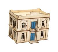 1/72 Kit di architettura in legno 3D Puzzle Costruzioni Kit fai da te per Diorami Regalo 2 piani
