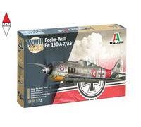 Italeri 1490 Focke Wulf 190 A-7/A-8 Aces, scala 1:72, Plastic Model Kit/Modello in plastica da montare