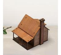 1:72 Kit modello di casa in legno da tavolo disassemblato per la scena del