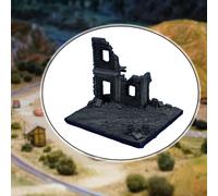 1/72 Modello di casa distrutta Scenario Decor Miniature Rovine Diorama Modello