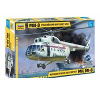 1:72 Zvezda Mil Mi-8 Rescue Helicop. Kit ZS7254 Modellino