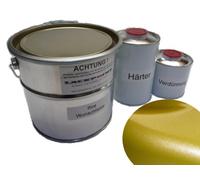 1,75 Litri Set 2K Vernice Auto Giallo Oro Metallico Non Trasparente Messa Punto