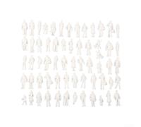 1:75 Modellino per modellino bianco 25 mm plastica non verniciata 1:75 | Bianco non dipinto per superficie, ideale per dipingere da soli, scala 1:75, altezza 25 mm, diverse pose