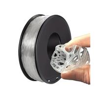 1.75mm 3D TPU Transparent Flexible Filament 1kg Roll Flex 3D Printer Filament Plastic Printing Materials Transparent Blue(Transparent 1KG)