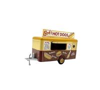 1:76 Per Hot Dog Mobile Trailer Modello Di Auto In Lega Pressofusa In Miniatura Statica Rara Da Collezione