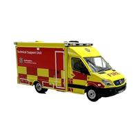 1:76 Per Mercedes Benz Ambulanza Lega Giocattolo Auto Kit Modello Ornamenti Di Simulazione Giocattoli Metal Vehicles non RC(02)