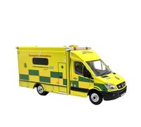 1:76 Per Mercedes Benz Ambulanza Lega Giocattolo Auto Kit Modello Ornamenti Di Simulazione Giocattoli Metal Vehicles non RC(01)