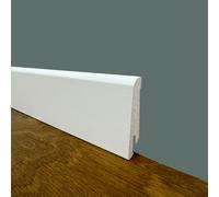 €1,79 - BATTISCOPA ZOCCOLINO BIANCO inclinato in FIBRA DI LEGNO 60x15 Parquet, Laminati, SPC, LVT