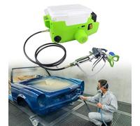 1.7L Airless Paint Sprayer Machine - Portable Rechargeable Backpack Cordless Paint Sprayer for Furniture, Walls & More, 6-Speed Adjustable,with 1.5m Hose(Green)