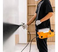 1.7L Airless Paint Sprayer Machine - Portable Rechargeable Backpack Cordless Paint Sprayer For Furniture, Walls & More, 6-Speed Adjustable,with 1.5m Hose,Green(Orange)