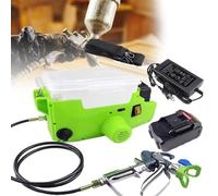 1.7L Rechargeable Backpack Cordless Paint Sprayer,6 Gear Speed,with 1.5m Hose(Green)