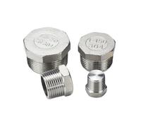 1/8" 1/4" 3/8" 1/2" 3/4" 1" 1-1/4" 1-1/2" 2" 3" 4" BSPP Maschio Acciaio inossidabile 304 Estremità svasata Testa quadrata(Male Blocking G1.5,5 PCS)