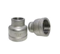 1/8" 1/4" 3/8" 1/2" 3/4" 1" 2" 3" 4" BSP NPT Female Reducer Coupler 304 316 Stainless Steel Pipe Fitting Connector,BSPT SS304,1 To 1l2 Inch