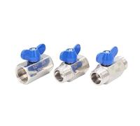 1/8" 1/4" 3/8" 1/2" 3/4" 1" BSP Female Male 304 Stainless Steel MIni Shut Off Ball Valve With Butterfly Handle Sanitary Homebrew(1 BSP Female)