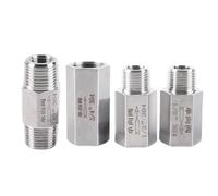 1/8" 1/4" 3/8" 1/2" 3/4" 1" BSP NPT Female Male Hex One Way Check Valve Non-Return Inline 304 Stainless Steel(1/4",Female To Female NPT)