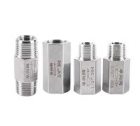 1/8" 1/4" 3/8" 1/2" 3/4" 1" BSP NPT Female Male Hex One Way Check Valve Non-Return Inline 304 Stainless Steel(1/4",Female To Male NPT)